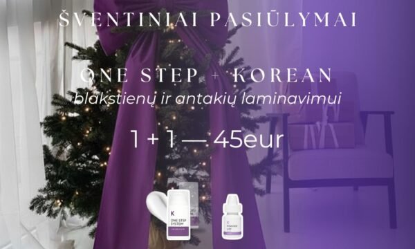 One step laminavimui + Korean pudra